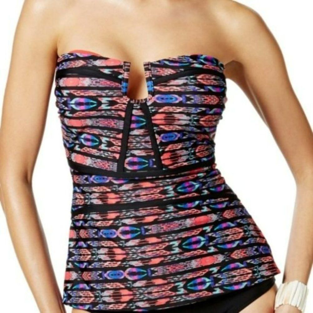 Island Escape Tribal Tankini Bandini Top‎ Swimwear For Women Size 8 New